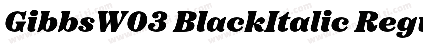 GibbsW03 BlackItalic Regular字体转换